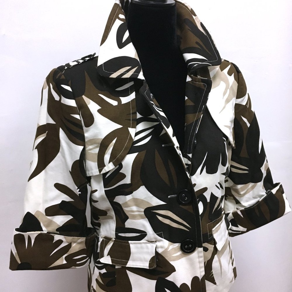 Rafaella Women's Tropical Print Cotton JACKET